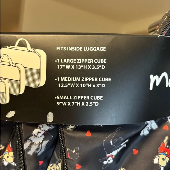 Marc Tetro Packing Cube Set with Doggie Design perfect for Dog Lovers! - Picture 3 of 6